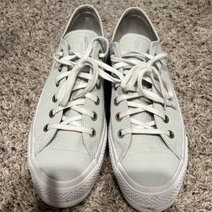 Platform leather converse